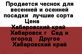 Продается чеснок для весенней и осенней посадки, лучшие сорта › Цена ­ 250 - Хабаровский край, Хабаровск г. Сад и огород » Другое   . Хабаровский край